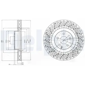 Disque de frein DELPHI BG9878 avant, ventilé, 1 pièce pas cher