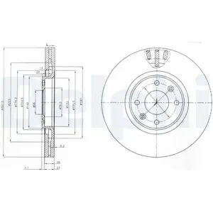 Jeu de 2 disques de frein DELPHI BG4002 - Réf. APBG4002 pas cher