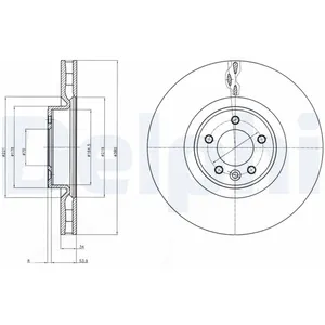 DELPHI Disques de frein pour LAND ROVER: Range Rover (Ref: BG9079C) pas cher