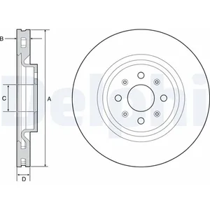 Disque de frein DELPHI BG4456 avant, ventilé, 2 pièce pas cher