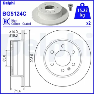 DELPHI Disques de frein pour MERCEDES-BENZ: Sprinter (Ref: BG5124C) pas cher