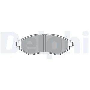 DELPHI Plaquettes de frein X4 pour CHEVROLET: Aveo, Kalos (Ref: LP3594) pas cher