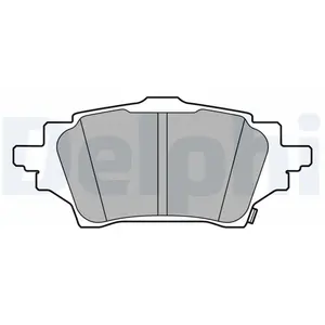 Jeu de plaquettes de frein DELPHI LP3608, arrière pas cher