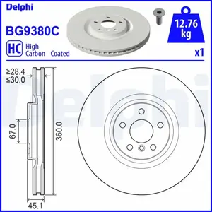 Disque de frein DELPHI BG9380C pas cher