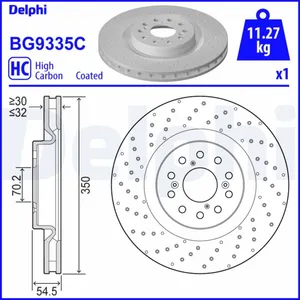 DELPHI Disques de frein pour HONDA: Civic (Ref: BG9335C) pas cher