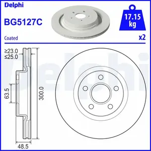 Disque de frein DELPHI BG5127C pas cher