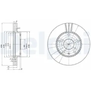 DELPHI Disques de frein pour DAEWOO: Leganza (Ref: BG3531) pas cher
