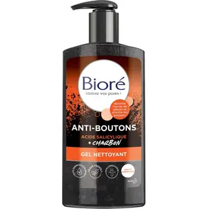Biore Gel Nettoyant Anti-Boutons au Charbon + Acide Salicylique 200ml