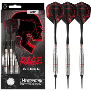Harrows Rage Steel Soft Tip - Fléchettes pointe Plastique pas cher