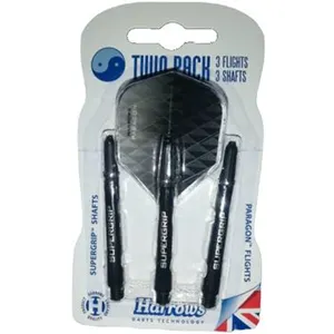 Twin Packs Harrows (3 Shafts SUPERGRIP+3 Ailettes Paragon) PARAGON pas cher