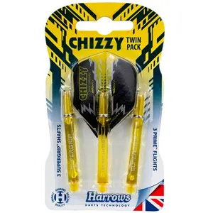 Twin Packs Harrows (3 Shafts SUPERGRIP+3 Ailettes Chizzy) CHIZZY** pas cher