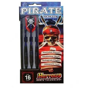 Comparateur de prix : Harrows - Jeu de 3 Fléchettes - Embout Nylon - Pirate Bleue - 16 GK