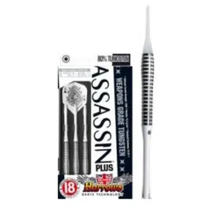 Comparateur de prix : Harrows Jeu de 3 Fléchettes Nylon Assassin Plus Style B Blanc 18 GR