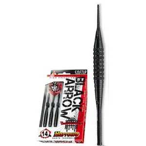 Comparateur de prix : HARROWS flèches de fléchettes Black Arrow poids pointe molle 14