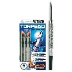 Comparateur de prix : Harrows - Jeu de 3 Fléchettes - Embout Acier - TORPEDO 70% Tung - 21 GK