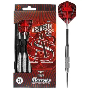Harrows Assassin Fléchettes en tungstène Pointe en acier Argent 32g pas cher