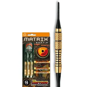 Comparateur de prix : Harrows - Jeu de 3 Fléchettes - Embout Nylon - Matrix Brass - 16 GK