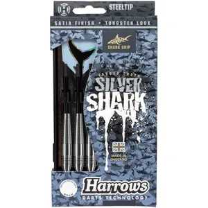 Comparateur de prix : Set de 3 fléchettes Silver Shark Arrow Harrows 21g Steeltip
