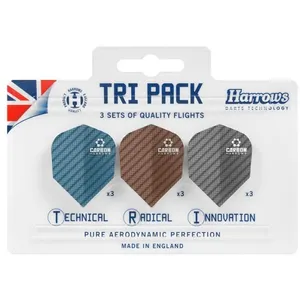 Comparateur de prix : TRI PACKS FLIGHTS( PACK 9 AILETTES CARBON)