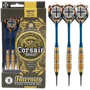 HARROWS Fléchettes Corsair pointe nylon Bleu 16gr pas cher