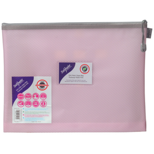 Snopake Pochette EVA Mesh 36 x 27,5 cm Rose pastel pas cher