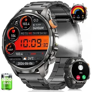 AIMIUVEI Montre Connectée Homme 1000mAh/LED Lampe 1.91 AMOLED HD/113 S... pas cher