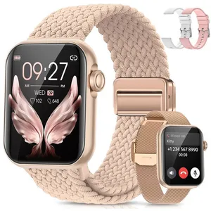 AIMIUVEI Montre Connectée Femme 183 avec Appel Bluetooth/4 Bracelet/11...Vendu parcdiscount