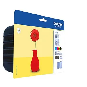 Brother LC121 Value Pack - Noir, jaune, cyan, magenta - original - coque avec sécurité - cartouche d'encre - pour Brother DCP-J132, DCP-J152, DCP-J552, DCP-J752, MFC-J245, MFC-J470, MFC-J650, MFC-J870Vendu parfnac
