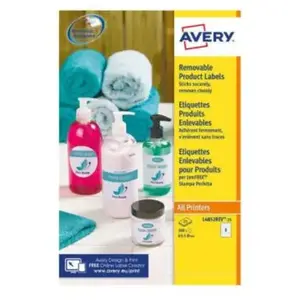 Comparateur de prix : Avery Étiquettes Amovibles Rondes Blanches Ø 63,5 mm 200 Pièces L4852REV-25 Impression Laser et Jet d'Encre