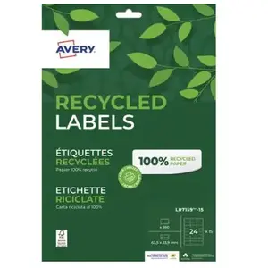 Comparateur de prix : AVERY - 360 Étiquettes Autocollantes Blanches Personnalisables - 100% ...