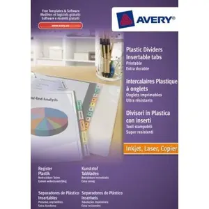 Comparateur de prix : AVERY Intercalaires à onglets, 8 touches, PP, transparent ()