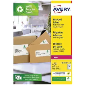 Comparateur de prix : Avery Dennison Etiquettes Adresses Recyclées Laser Blanc 635 X 339mm