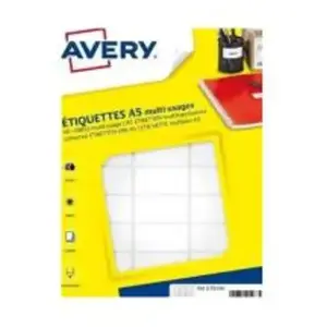 Comparateur de prix : AVERY Lot de 3 Sachets de 480 étiquettes multi-usage blanches 19 * 38 mm. Planche format A5