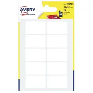 AVERY - Sachet de 72 étiquettes autocollantes, Format 20 x 32 mm pas cher