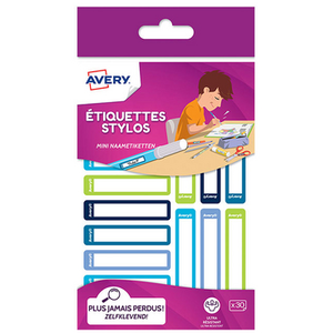 Comparateur de prix : Bloc de 30 étiquettes pour stylo Avery Bleu et Vert