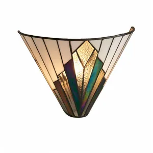 Comparateur de prix : Interiors 1900 - Interiors Astoria - Applique murale intérieure à 1 ampoule en verre de style Tiffany, E14