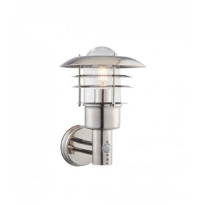 Dexter - 1 lumière murale extérieure en acier inoxydable poli, verre IP44, E27 - Endon pas cher