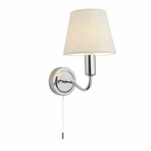 Endon - Lampe avec abat jour Conway Acier,tissu Plaque Chrome,tissu iv... pas cher