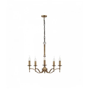 Suspension 5 ampoules Stanford, laiton antique