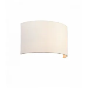 Obi - 1 Applique Murale Lumineuse Up & Down Vintage Lin Blanc, Coton Polyester, E27 - Endon pas cher
