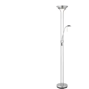 Endon - Rome - Lampadaire Mère et Enfant Chrome Satiné, Verre Opale, G... pas cher
