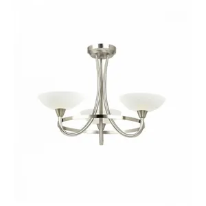 Endon Plafonnier Cagney, chrome satiné et verre, 3 ampoulesVendu parkaufland