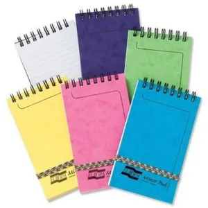 AUCUNE Europa Minor 3151 Lot de 20 bloc-notes à spirale avec fermeture élastique Reliure intégrale Ligné 80 g/m² Couleurs assorties 120 pas cher