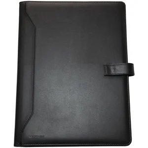 Monolith Conférencier A4 Porte Document en Simili Cuir Bloc Note A4 Multipoches et fermeture pression pas cher