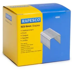 Comparateur de prix : Rapesco S92308Z3 Agrafes en Acier Galvanisées 923/8 mm, Type 23, Lot de 4000