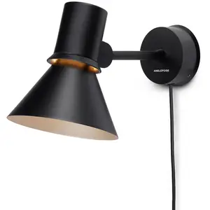 Anglepoise Type 80 W1 applique avec prise, noireVendu parluminaire
