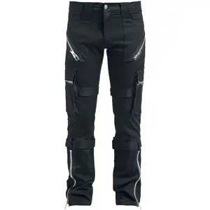 Pantalon en toile Gothic de Vixxsin - Pantalon Carsten - W31L32 à W36L34 - pour Homme - noir W31L32