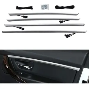 Bande D'Éclairage Led Pour Intérieur De Porte De Voiture - Accessoires Pour B-mw Série 3 F30 F31 320i 328i 330i 335i 340i 2012-2018 - Housse De Rechange Bicolore (argent) pas cher