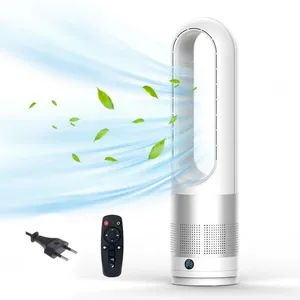 Ventilateur tour avec télécommande PRUMYA- Ventilateur sans pales sur Pied- 60CM 8H minuterie - Ventilateur sans feuilles 8