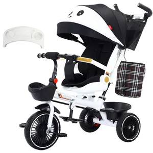 XUANYU Tricycles Bébé Évolutif 3 en 1 Tricycle d'évolution pour Enfants, Tricycle à Pousser avec Rangement, Harnais de Sécurité et Pare-Soleil
